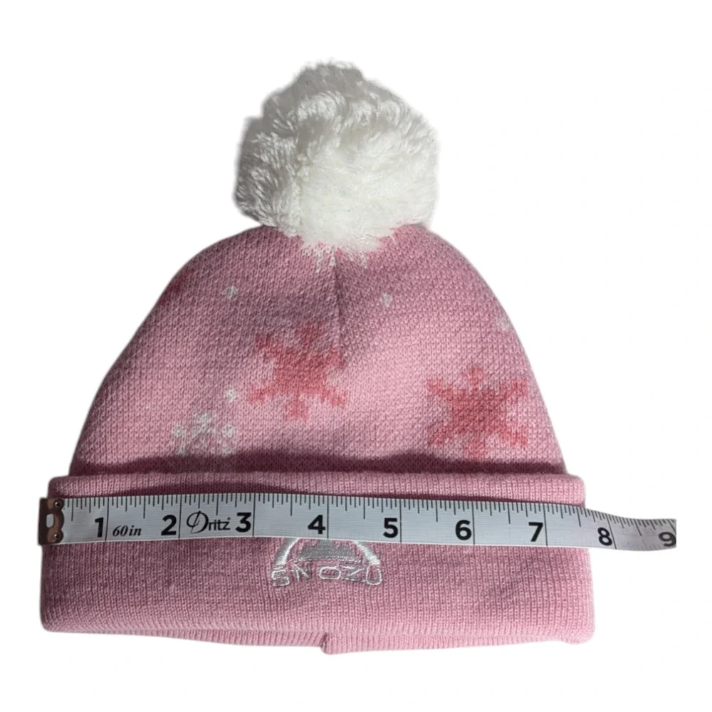 SNOZU - Stocking Cap - Size 3T - Pink w/White Tassel - Used Great Condition